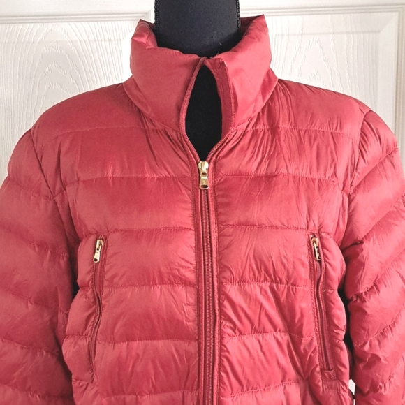 Ralph Lauren Quilted Down Puffer Zip Up High Neck Cinched Coat - Picture 3 of 10
